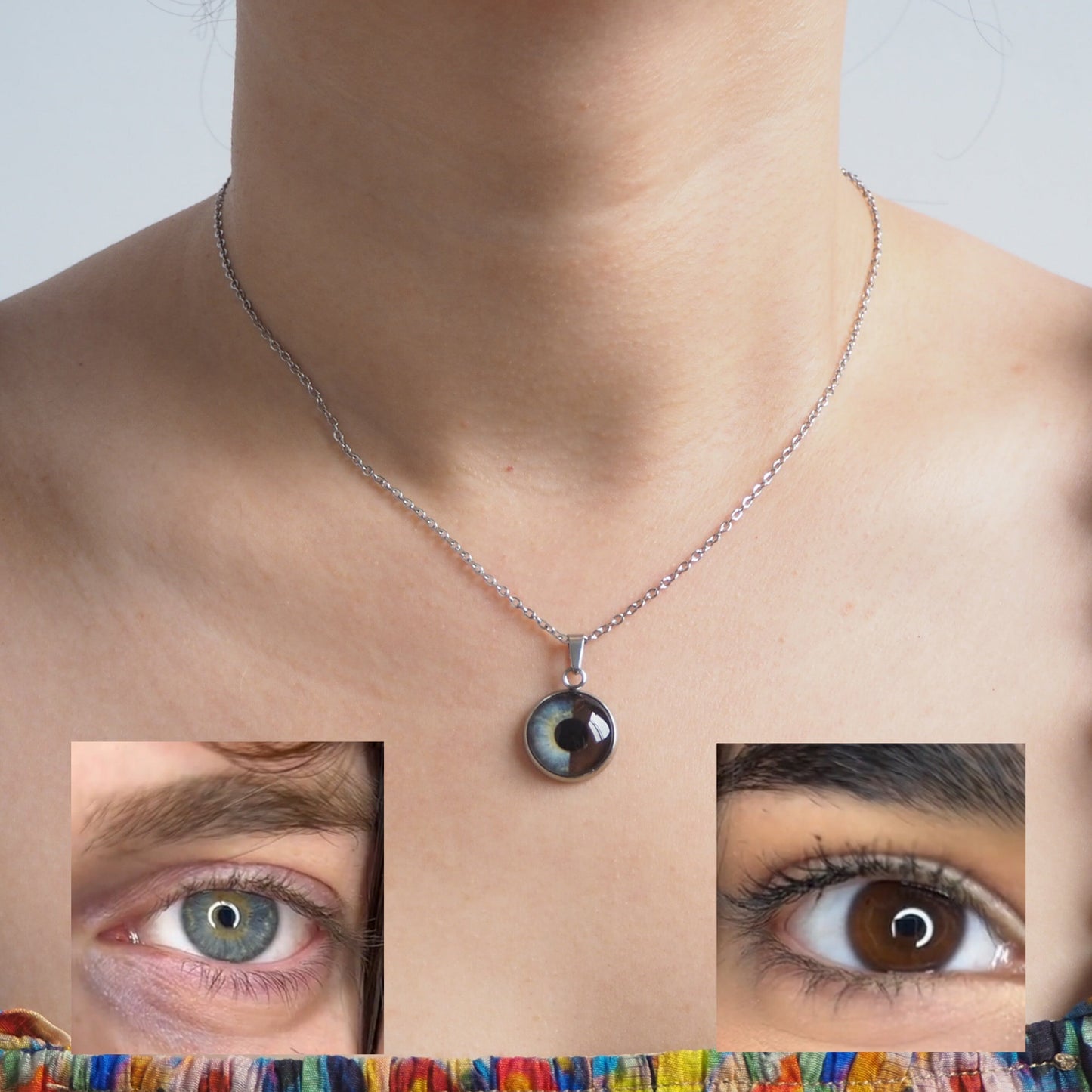 Custom Two Eyes, One Love Necklace