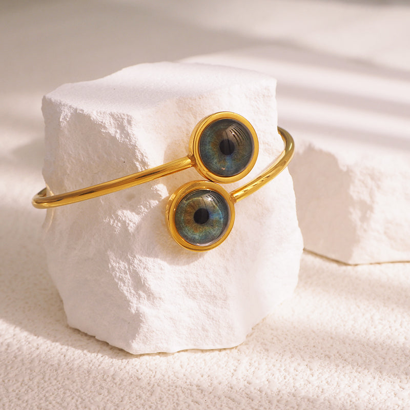 Custom Two Eyes, One Love Bangle