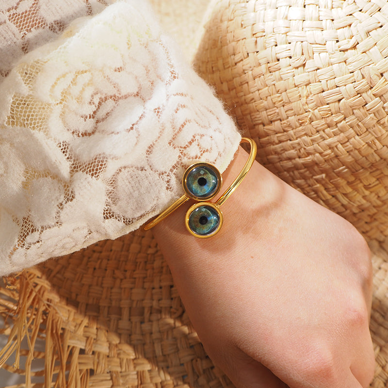 Custom Two Eyes, One Love Bangle