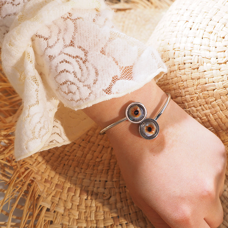 Custom Two Eyes, One Love Bangle
