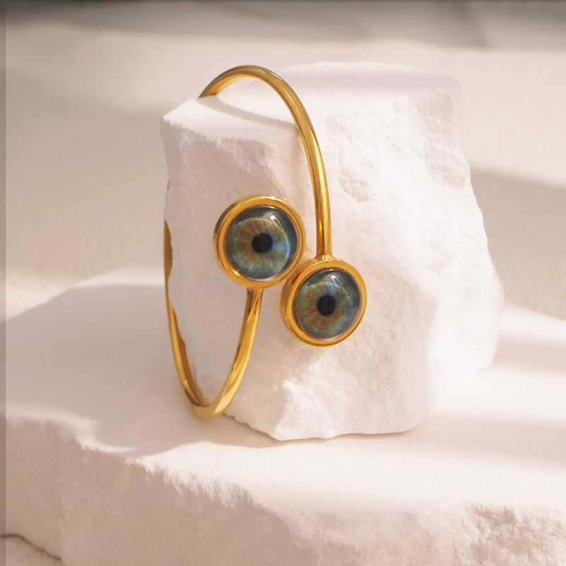 Custom Two Eyes, One Love Bangle