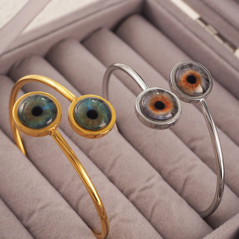 Custom Two Eyes, One Love Bangle