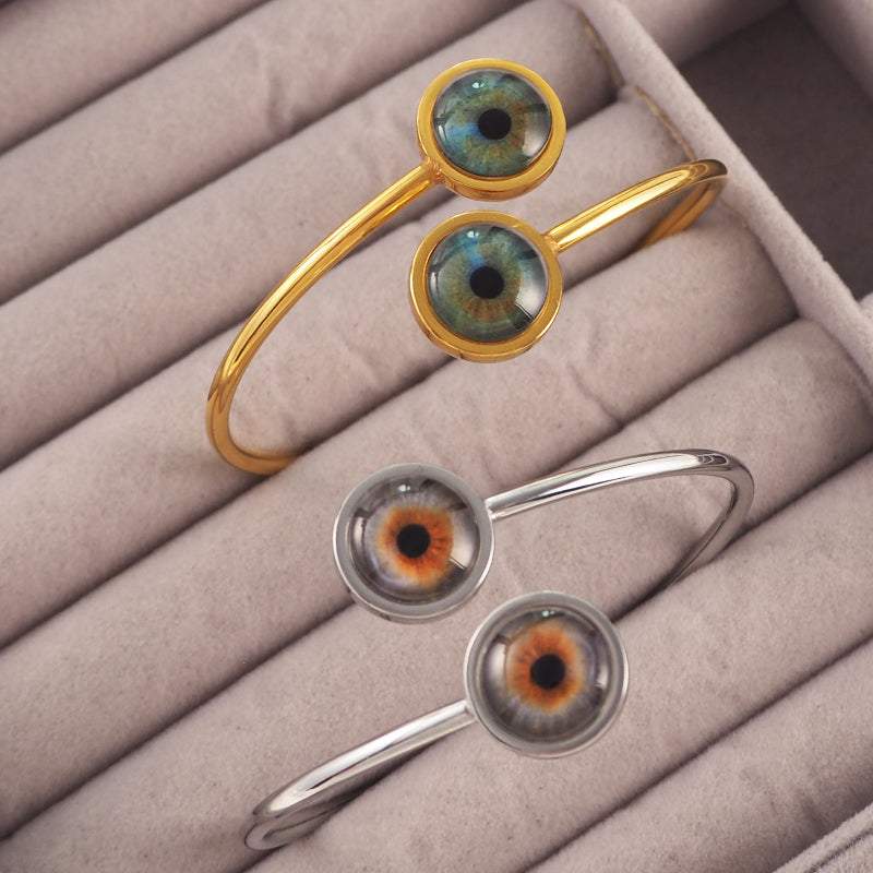 Custom Two Eyes, One Love Bangle
