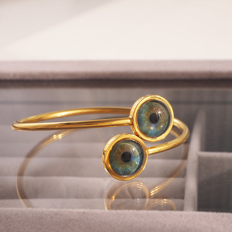 Custom Two Eyes, One Love Bangle