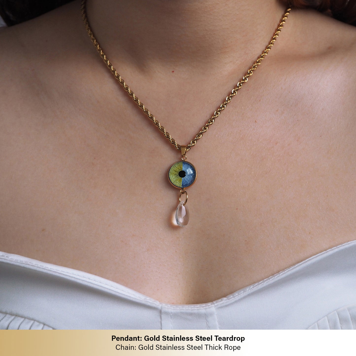 Custom Two Eyes, One Love Necklace