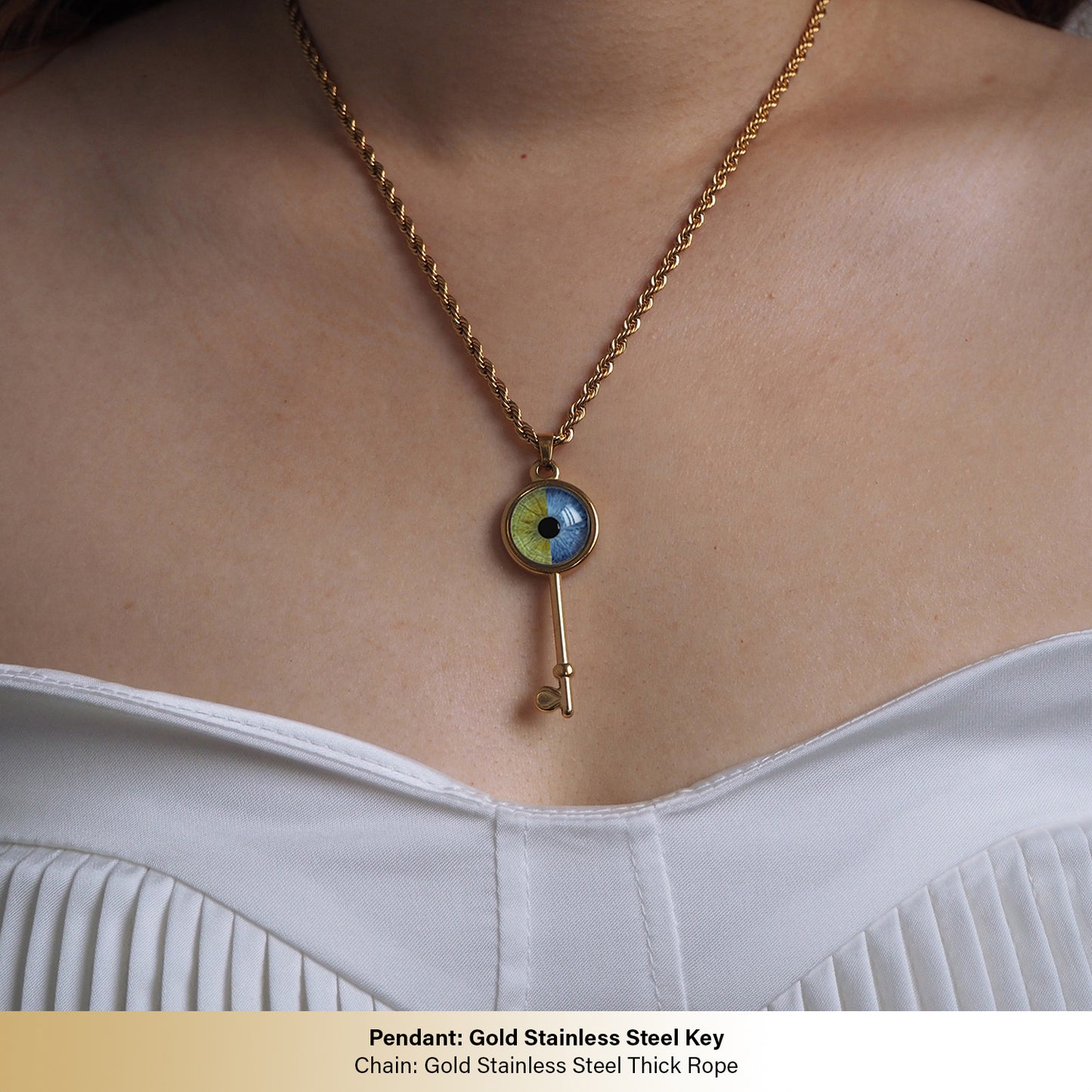 Custom Two Eyes, One Love Necklace