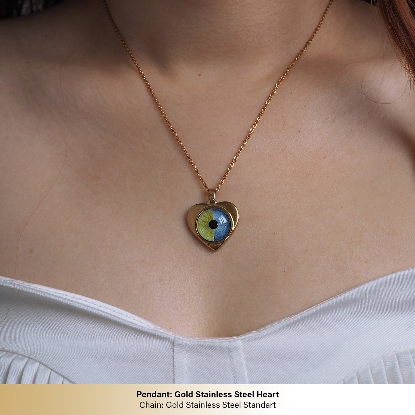 Custom Two Eyes, One Love Necklace