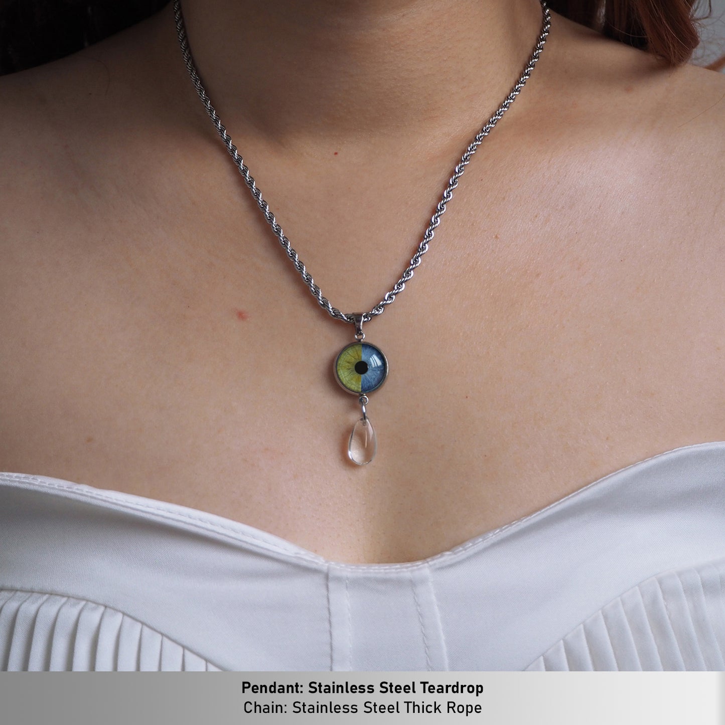 Custom Two Eyes, One Love Necklace