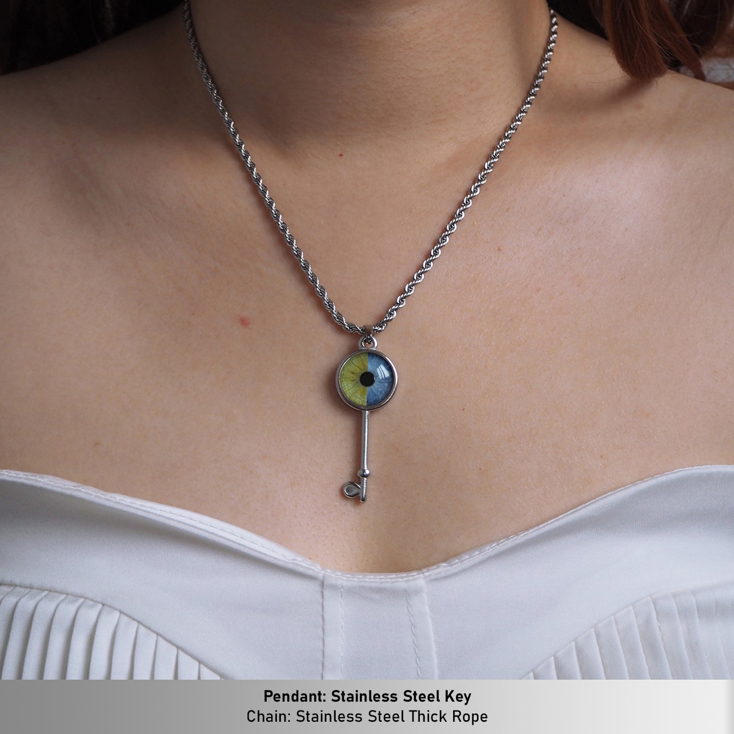 Custom Two Eyes, One Love Necklace