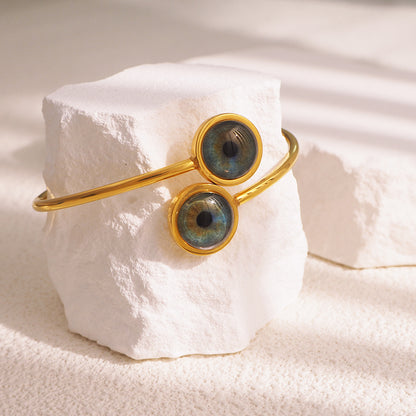 Custom Two Eyes, One Love Bangle