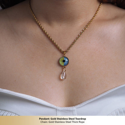 Custom Two Eyes, One Love Necklace