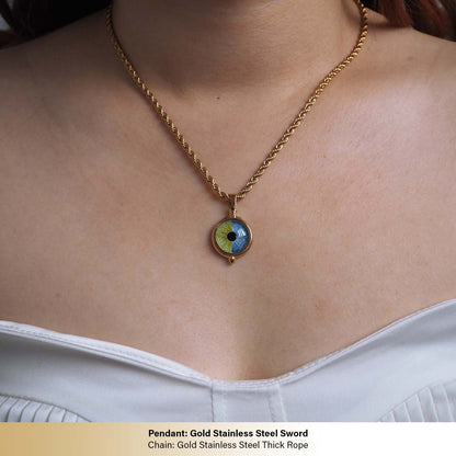 Custom Two Eyes, One Love Necklace