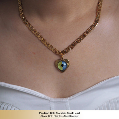 Custom Two Eyes, One Love Necklace