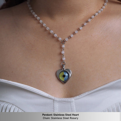 Custom Two Eyes, One Love Necklace