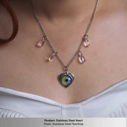 Custom Two Eyes, One Love Necklace