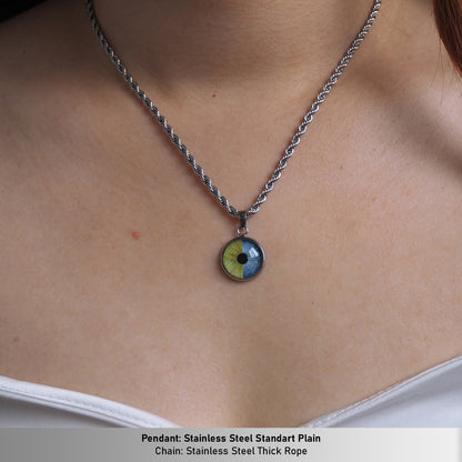 Custom Two Eyes, One Love Necklace