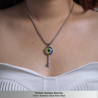 Custom Two Eyes, One Love Necklace